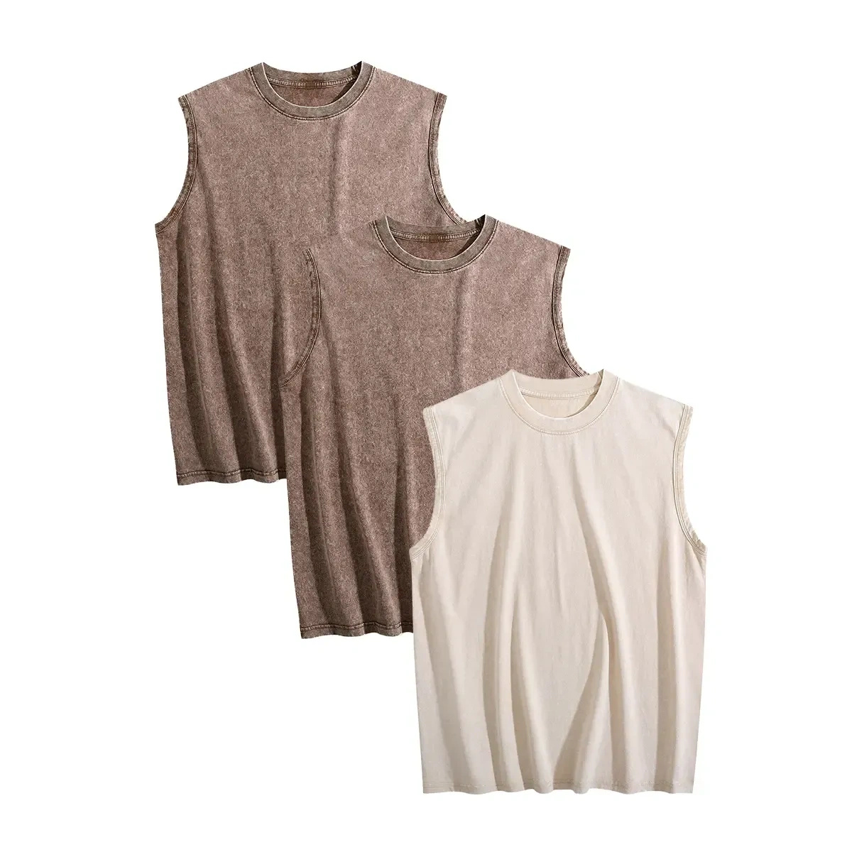 3-Pack Multi-color Washed Tank Tops