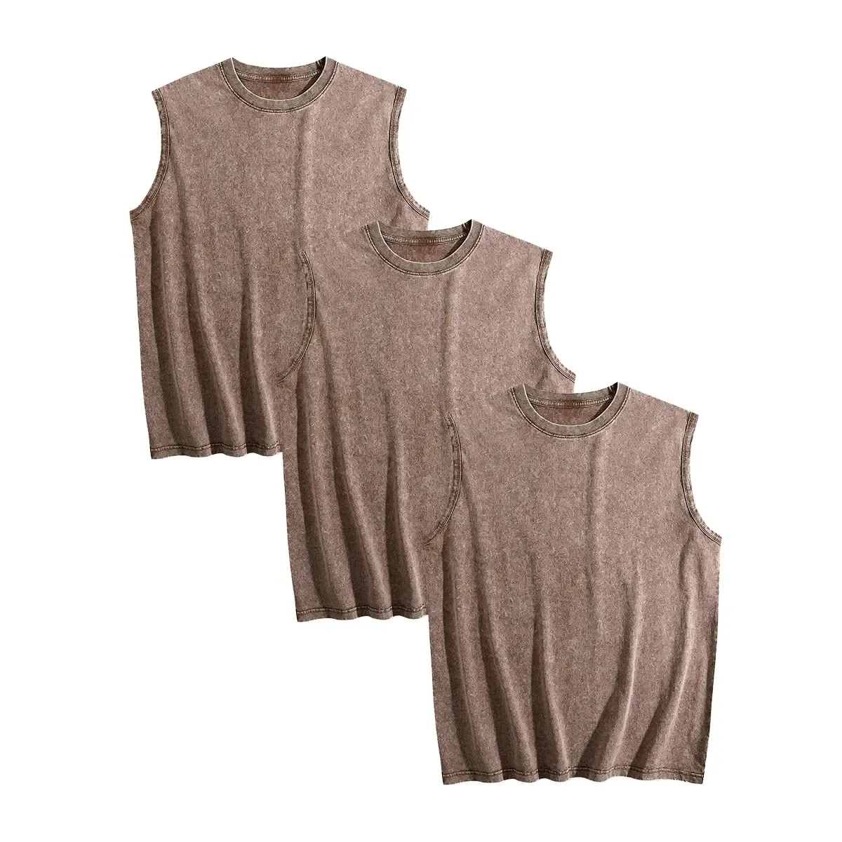 3-Pack Multi-color Washed Tank Tops