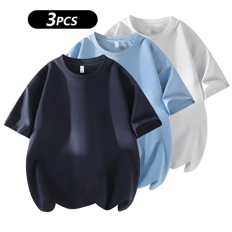 3 Basic Cotton Short Sleeve T-Shirts