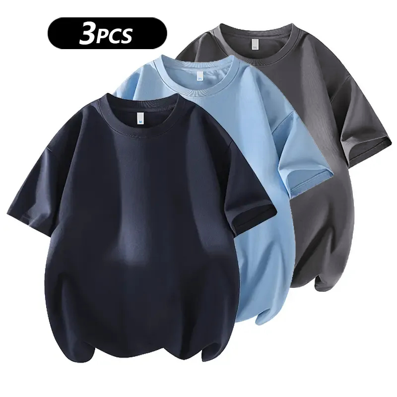 3 Basic Cotton Short Sleeve T-Shirts