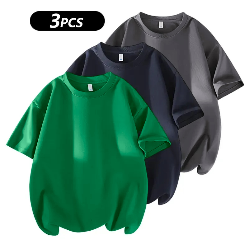 3 Basic Cotton Short Sleeve T-Shirts