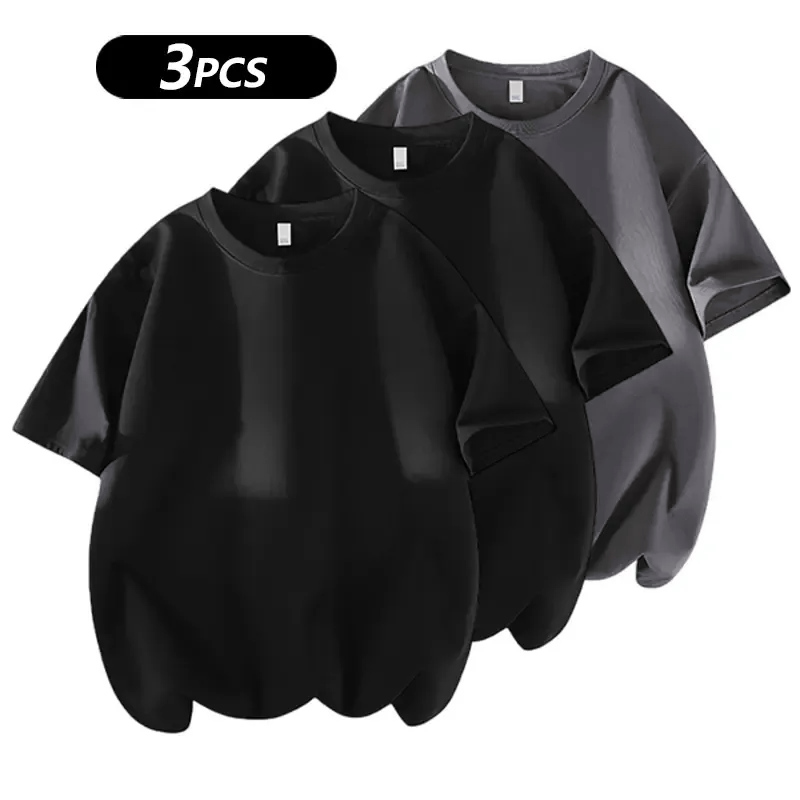3 Basic Cotton Short Sleeve T-Shirts