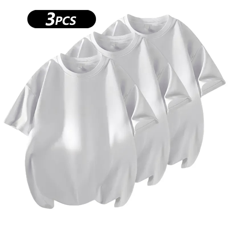 3 Basic Cotton Short Sleeve T-Shirts