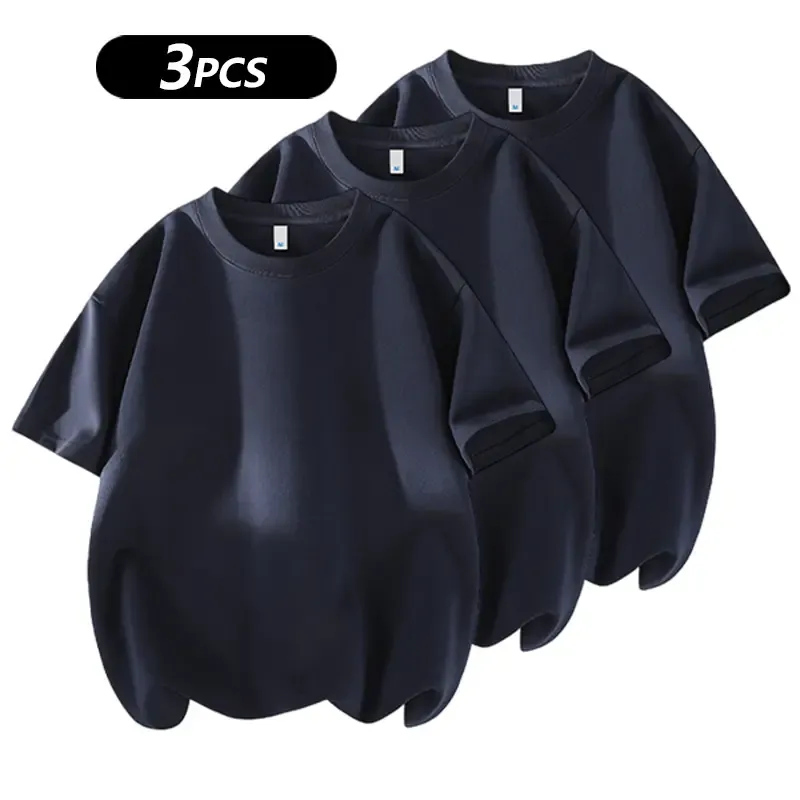 3 Basic Cotton Short Sleeve T-Shirts
