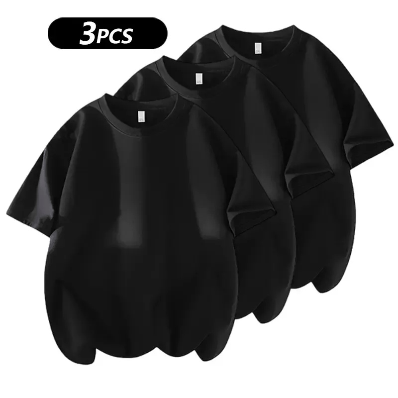 3 Basic Cotton Short Sleeve T-Shirts