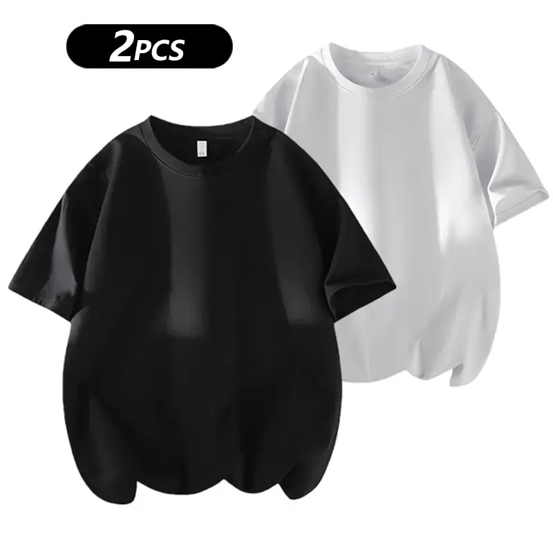 2 Basic Cotton Short Sleeve T-Shirts
