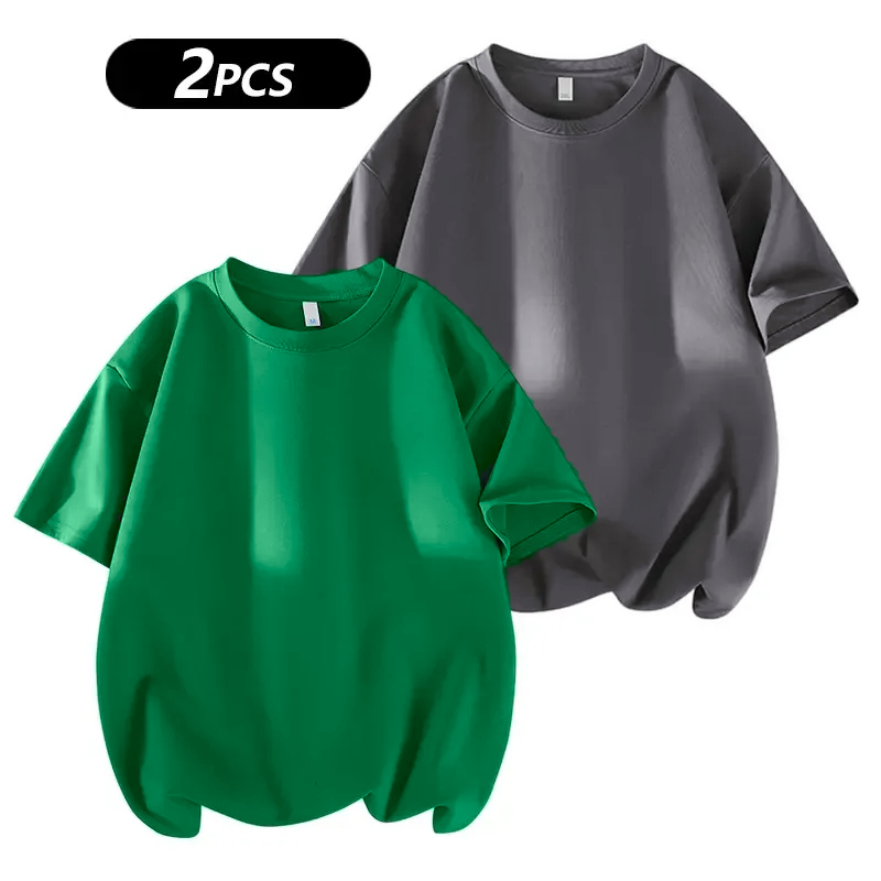 2 Basic Cotton Short Sleeve T-Shirts