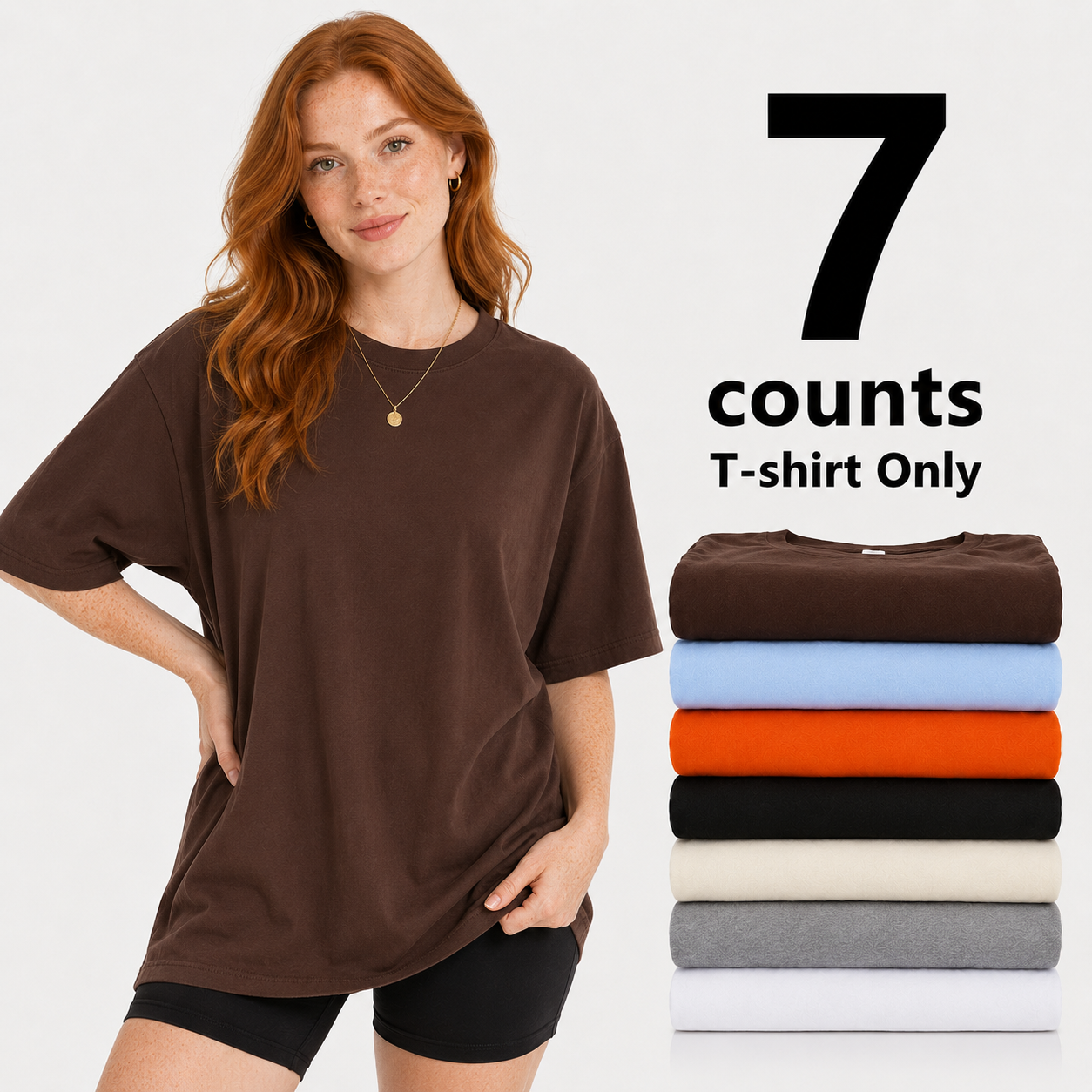 7 Multicolor Plain T-shirts