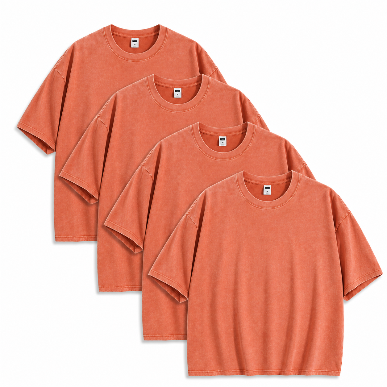 4‑Pack Washed Oversized Cotton T‑Shirts