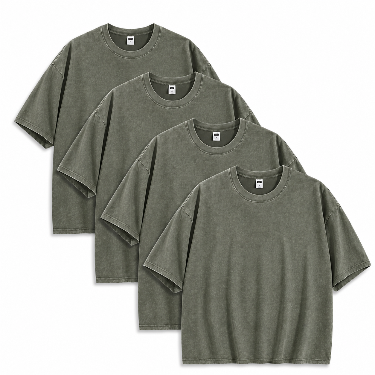 4‑Pack Washed Oversized Cotton T‑Shirts