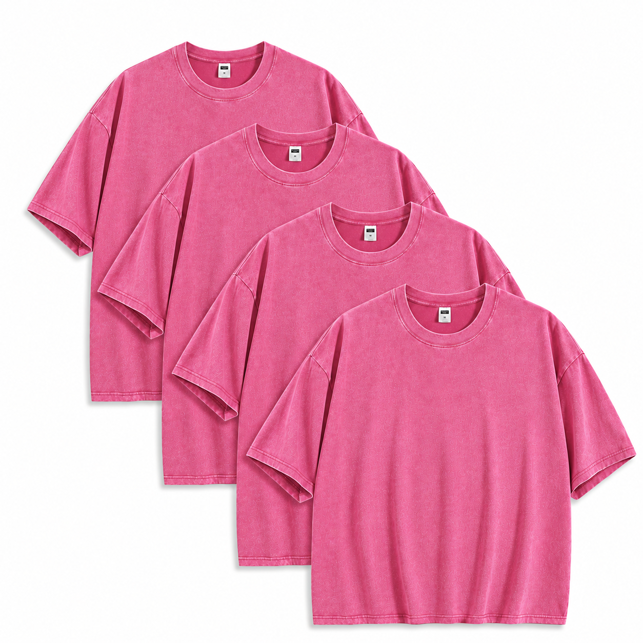 4‑Pack Washed Oversized Cotton T‑Shirts