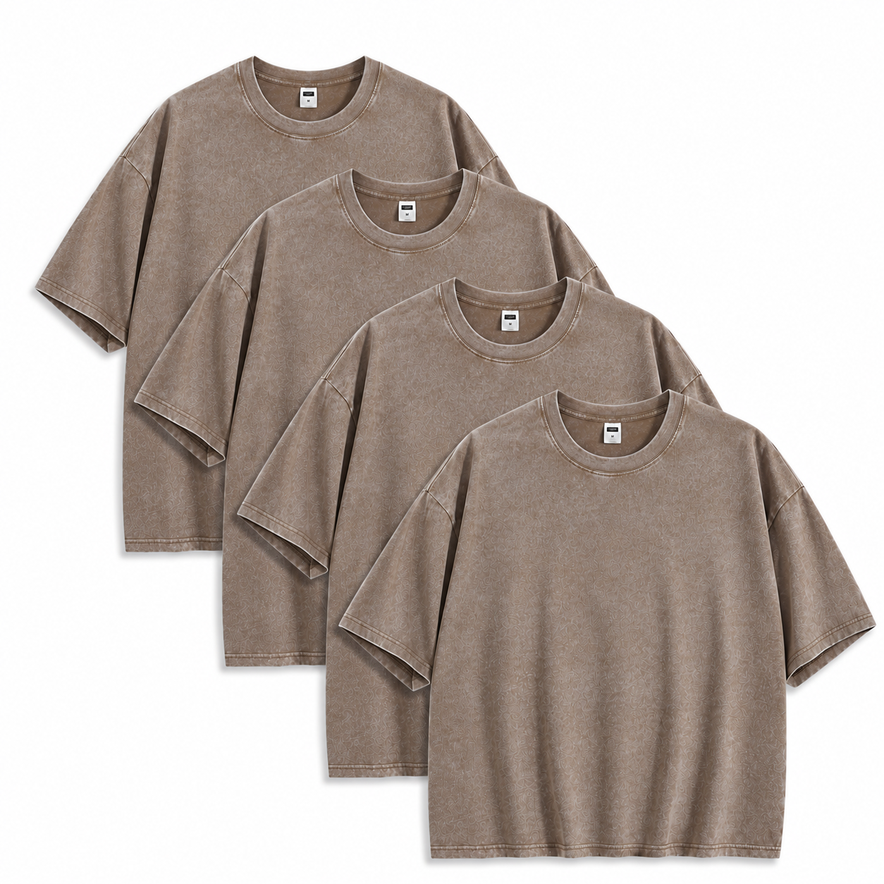 4‑Pack Washed Oversized Cotton T‑Shirts