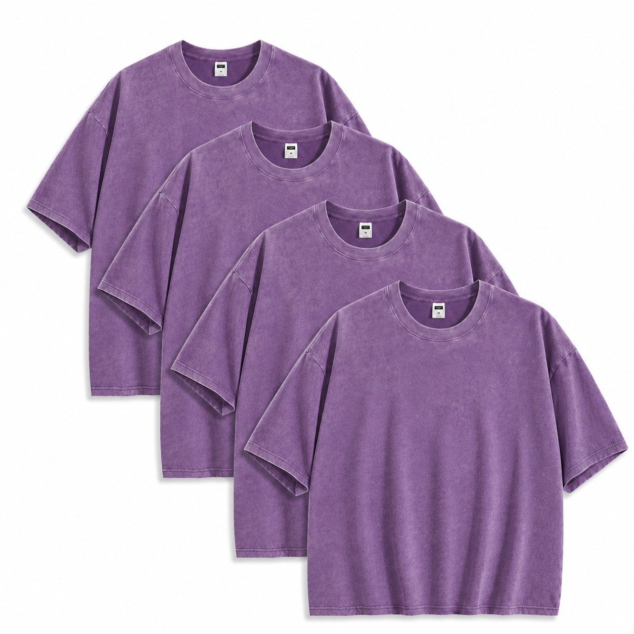 4‑Pack Washed Oversized Cotton T‑Shirts