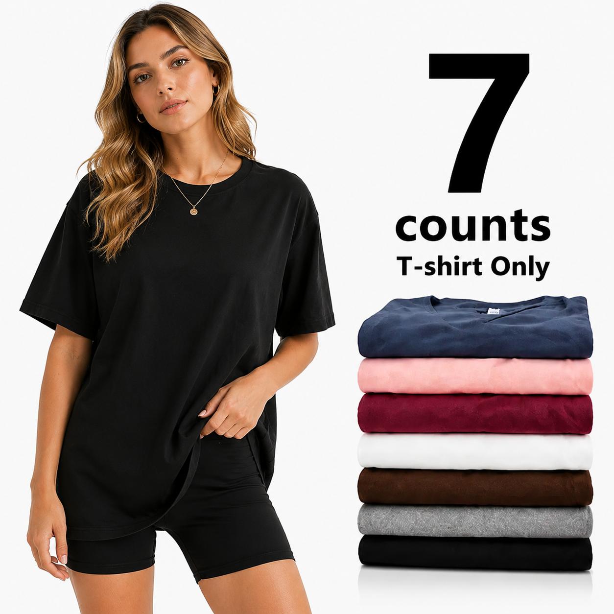 7 Multicolor Plain T-shirts