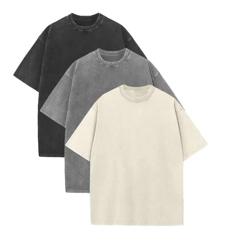 3‑Pack Washed Oversized Cotton T‑Shirts