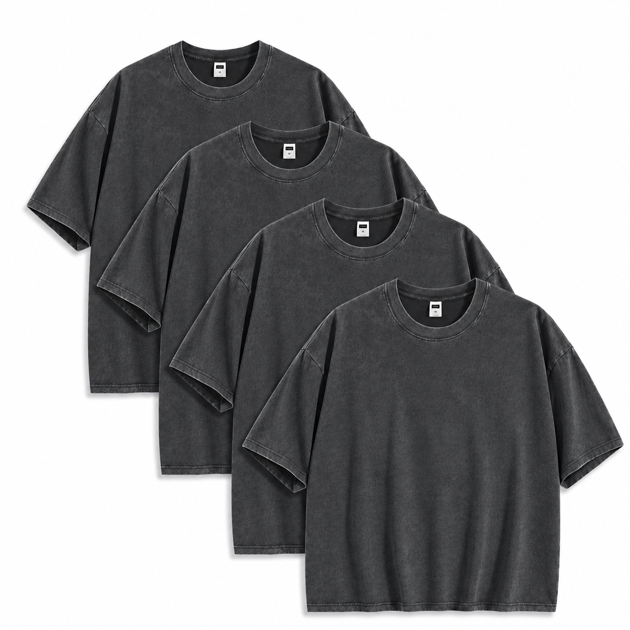 4‑Pack Washed Oversized Cotton T‑Shirts