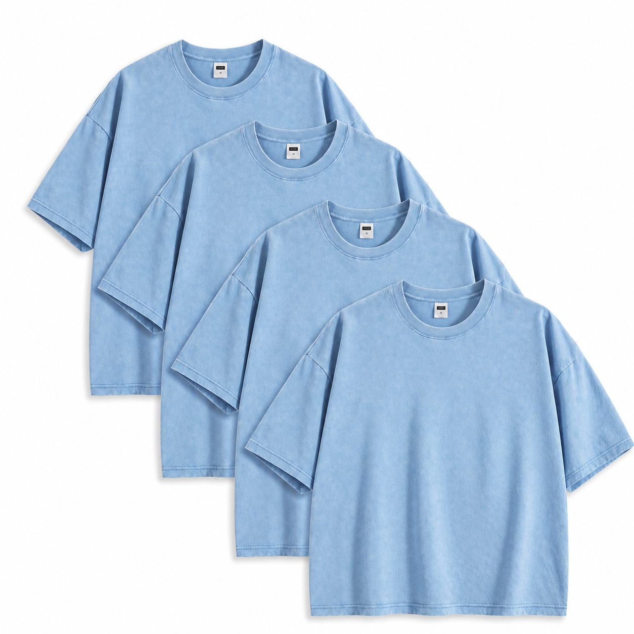 4‑Pack Washed Oversized Cotton T‑Shirts