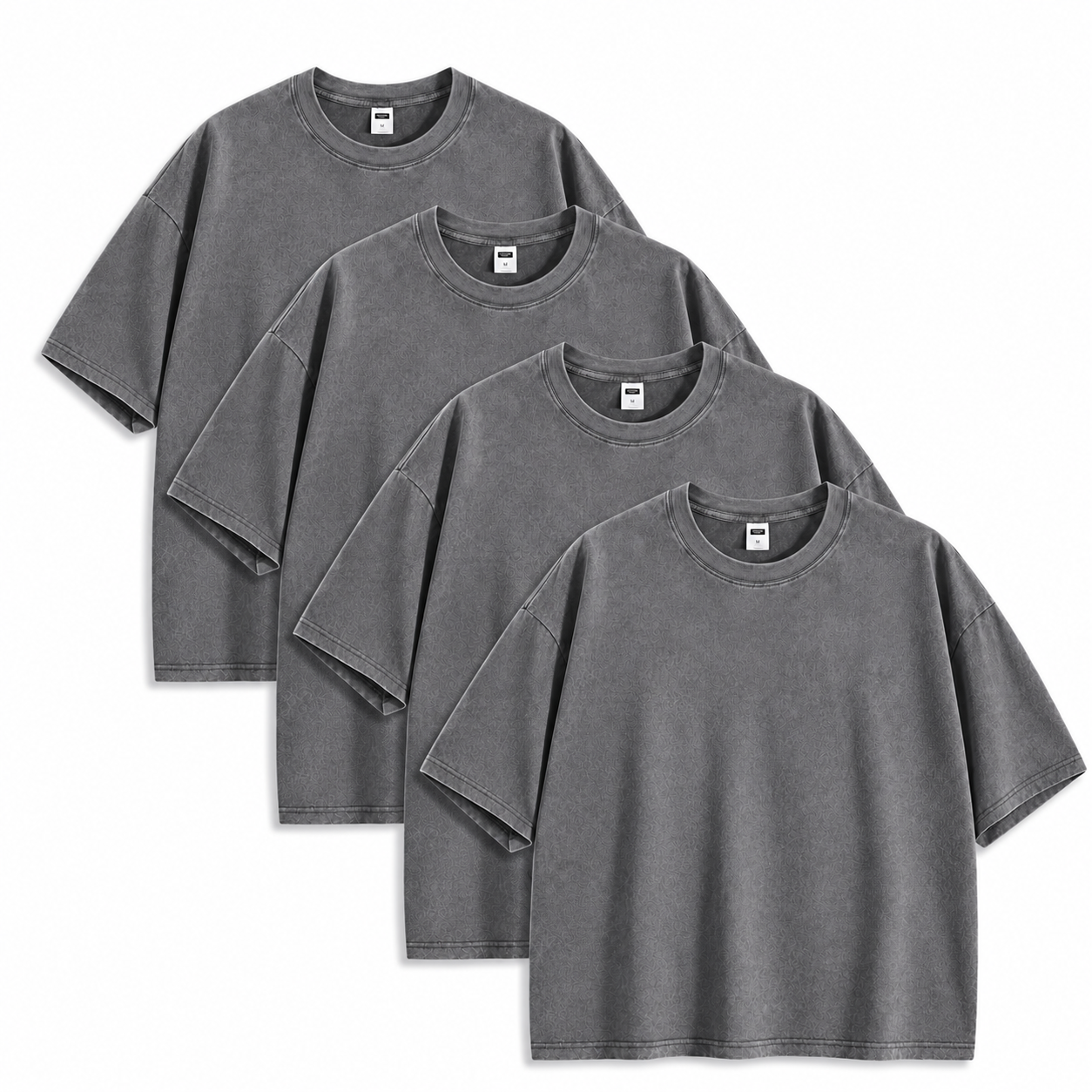 4‑Pack Washed Oversized Cotton T‑Shirts
