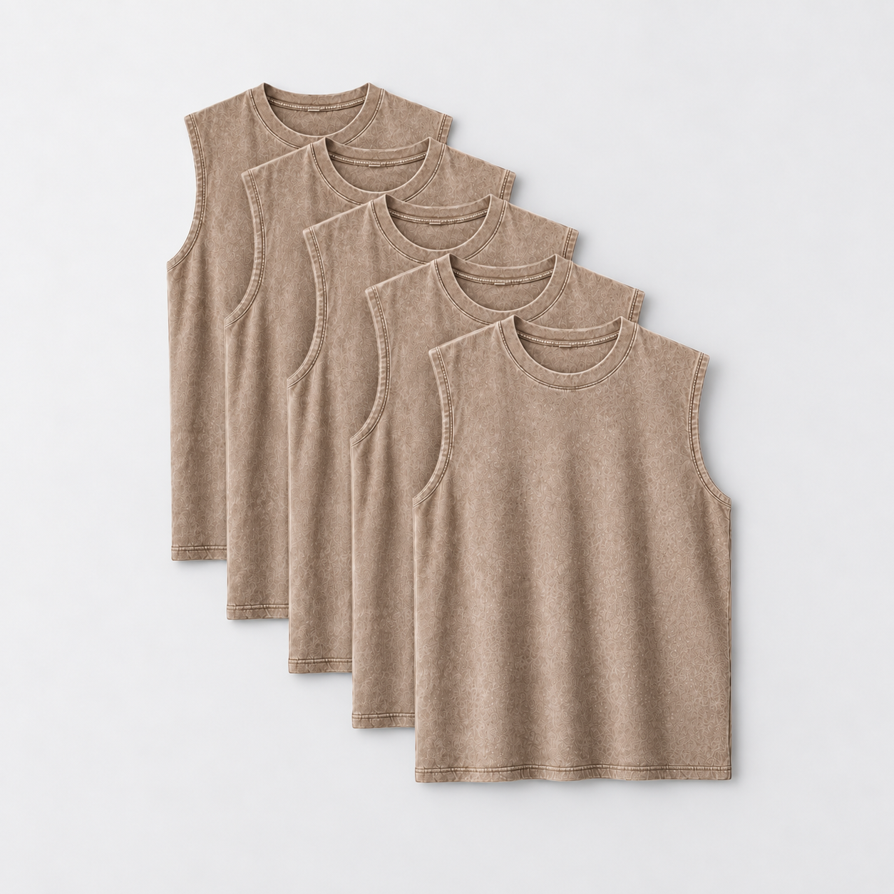 5-Pack Multi-color Washed Tank Tops