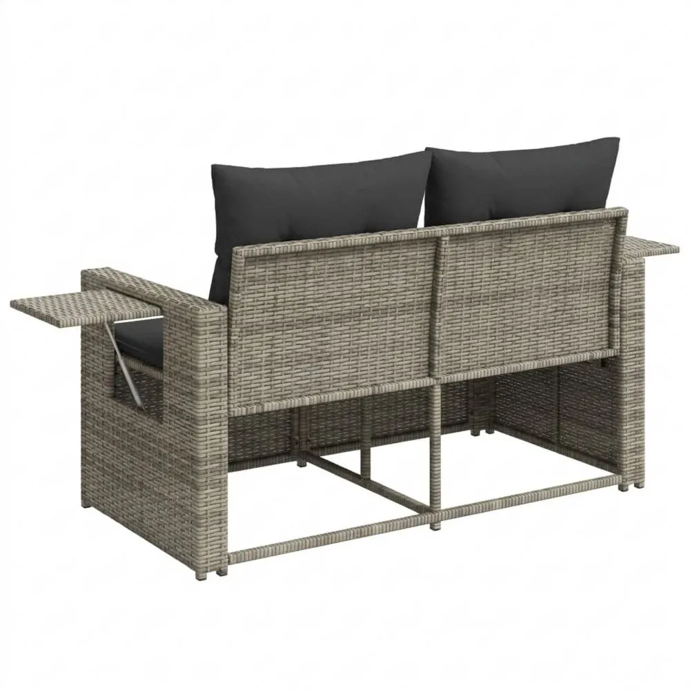 Sofá para Exterior de Ratán con Almacenamiento y Cojines