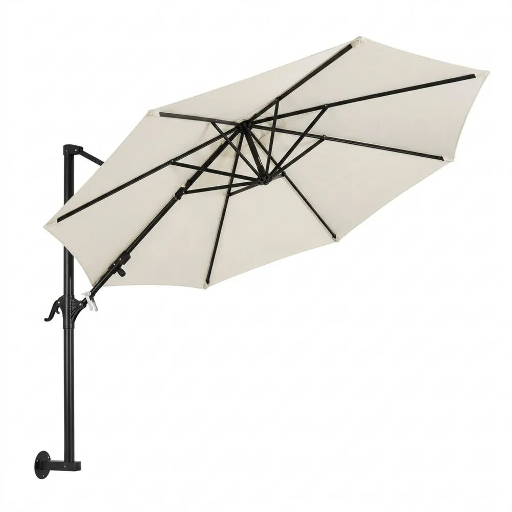 Sombrilla de jardín plegable 300 cm con estructura de metal y cubierta impermeable