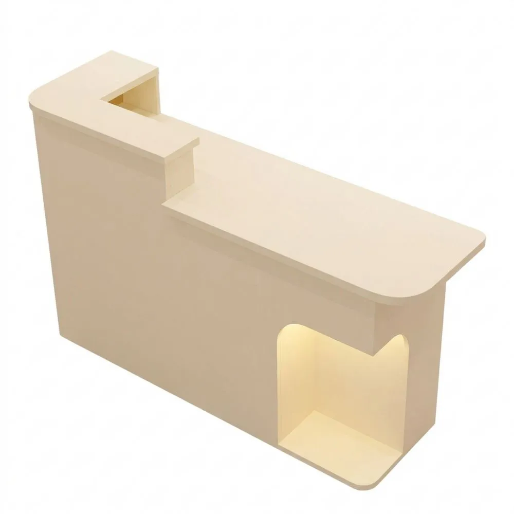 Mostrador de Recepción Moderno con Cajones y Luces LED