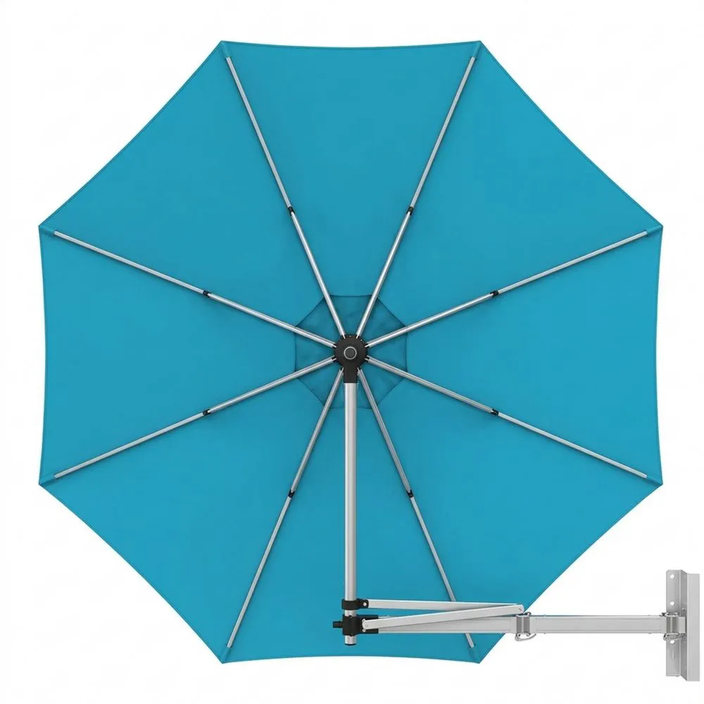 Parasol de Pared Inclinable y Giratorio con Protección UV y Ventilación