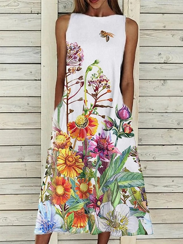 Crew Neck Casual Regular Fit Dress