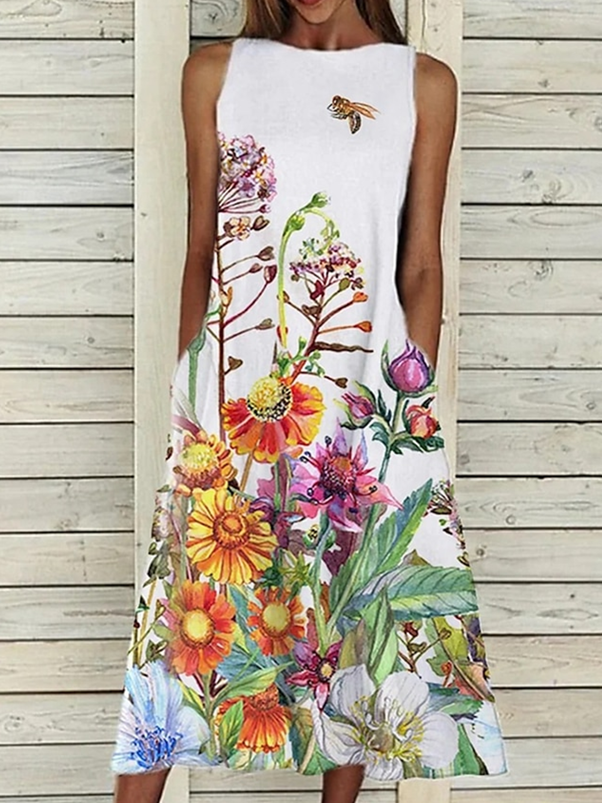 Crew Neck Casual Regular Fit Dress