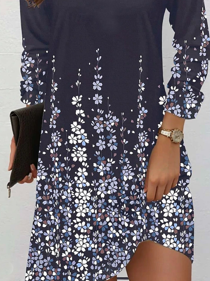 Casual Loose Crew Neck Dress