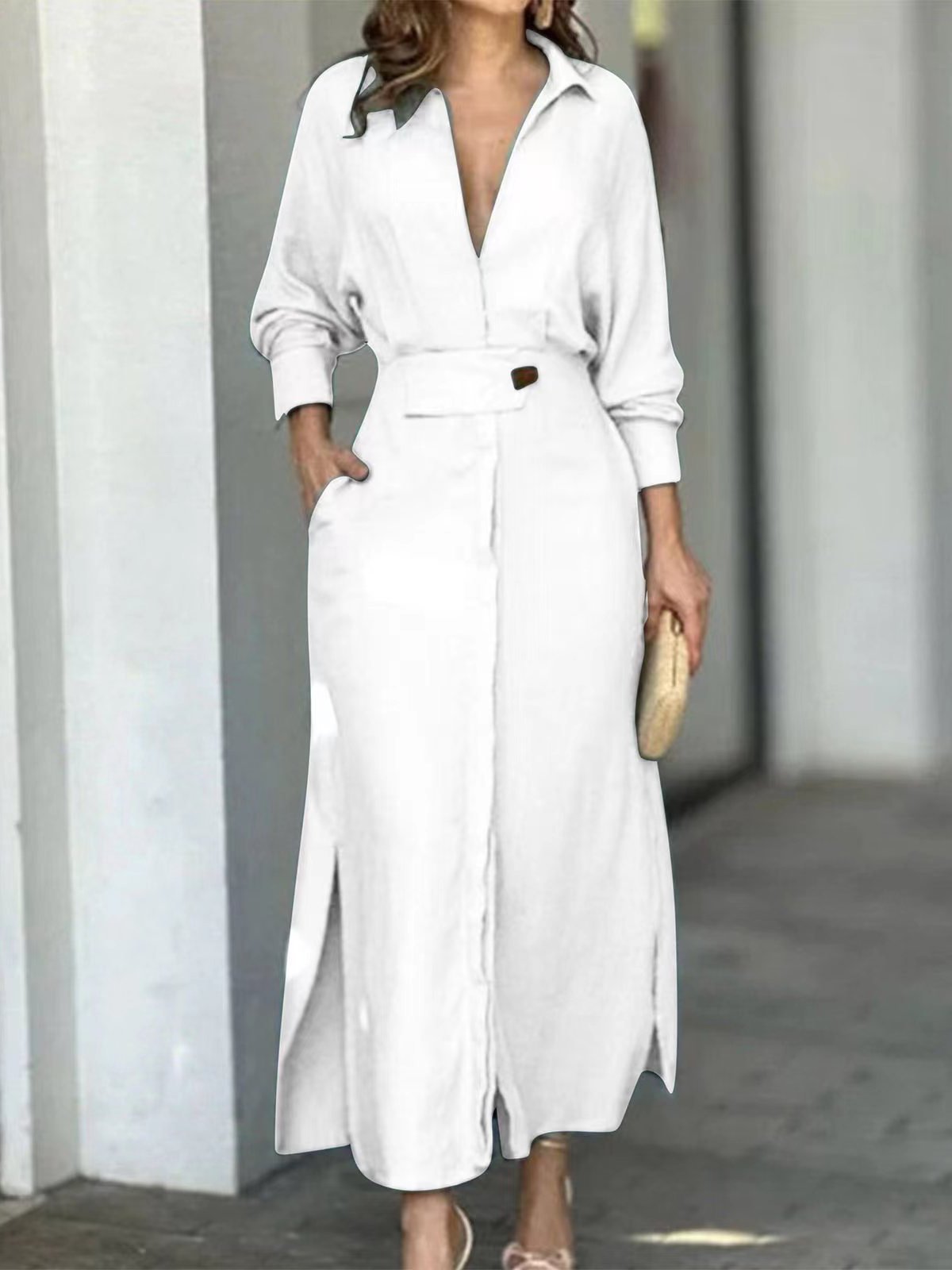 Simple Regular Fit Plain Dress