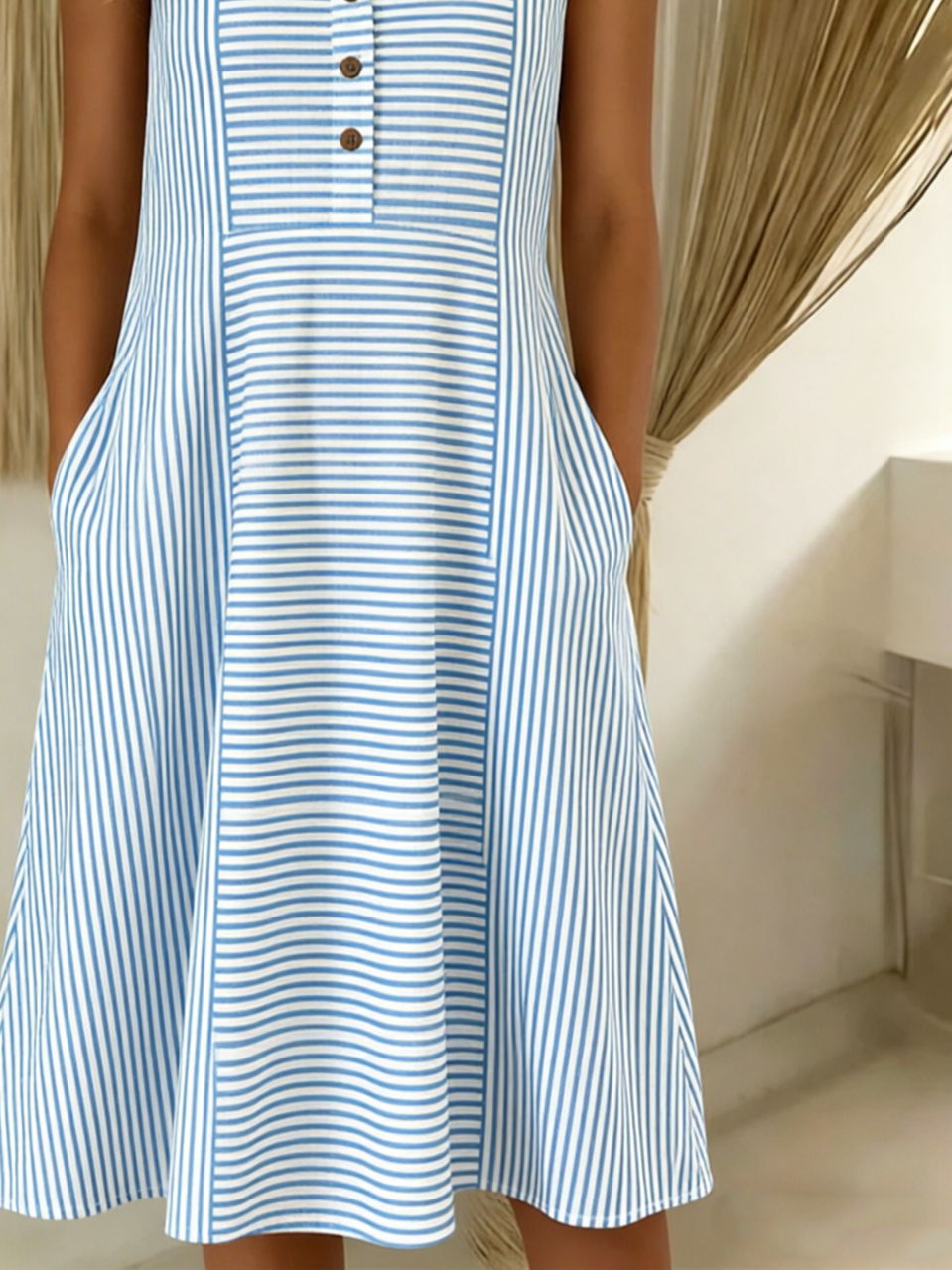 Loose Casual Striped Dress