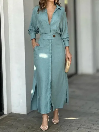 Simple Regular Fit Plain Dress