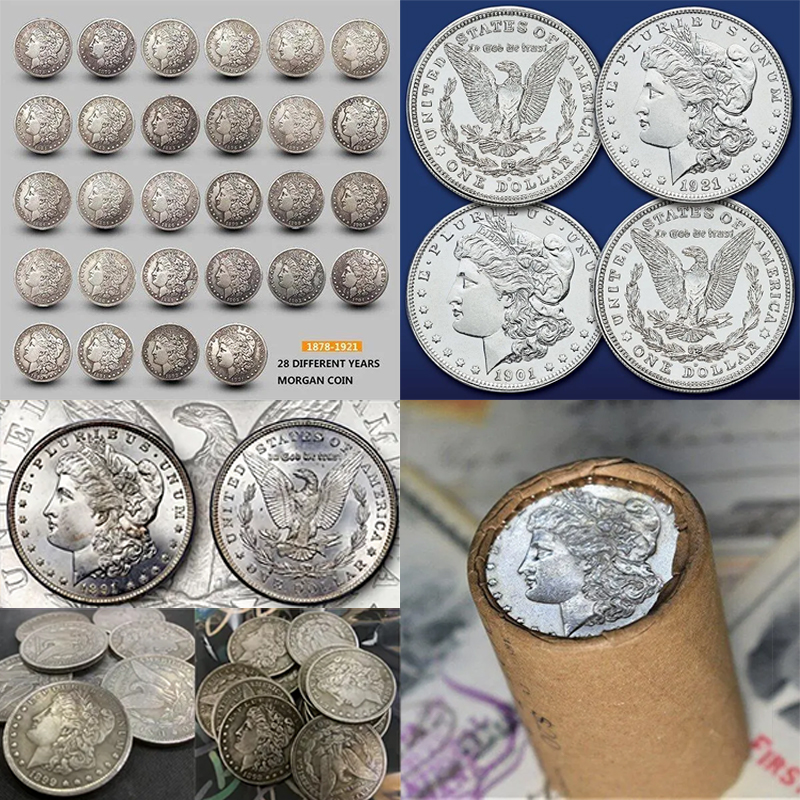 【Complete Set】1878-1921 Morgan Silver Dollar 28PC💰