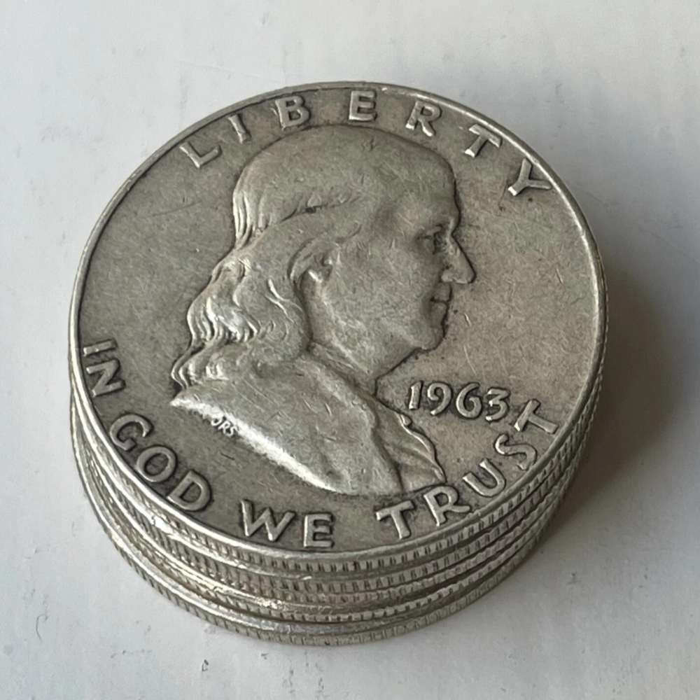 Silver Bar Benjamin Franklin Half Dollar Dates 1948-1963🔥