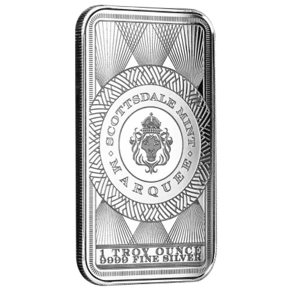 1 oz Scottsdale Mint Marquee Peacock Silver Bar