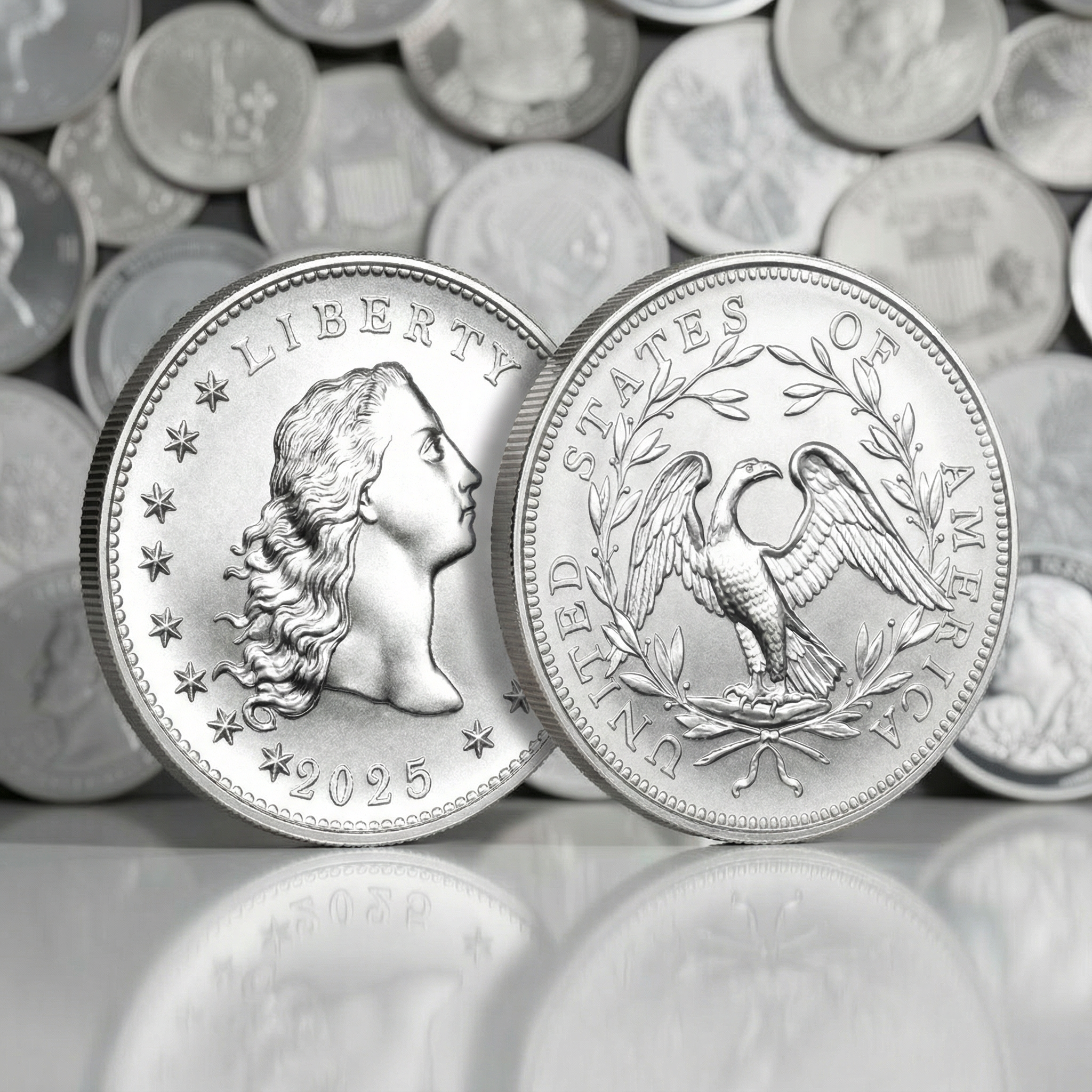 1 Oz 2025 Liberty Flowing Hair Dollar Silver – Silver • Limited Release • Limited-Time Factory Price.