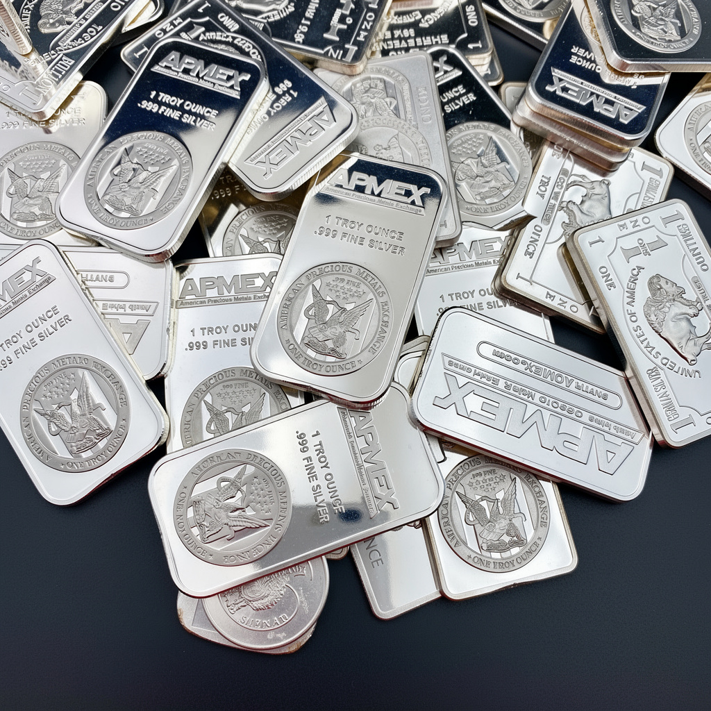 1oz .999 Fine Silver Bar Combo - APMEX + Golden State Mint