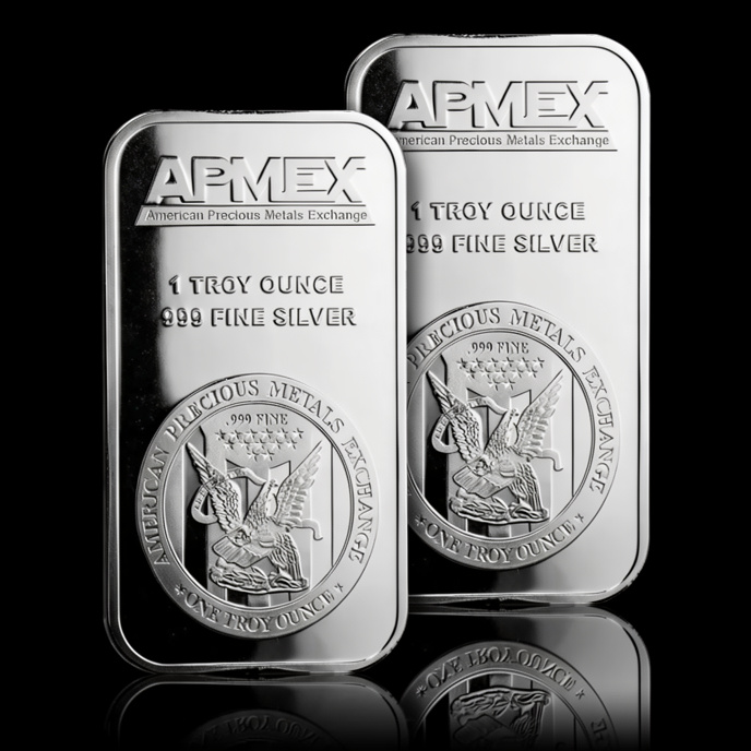 1oz .999 Fine Silver Bar Combo - APMEX + Golden State Mint