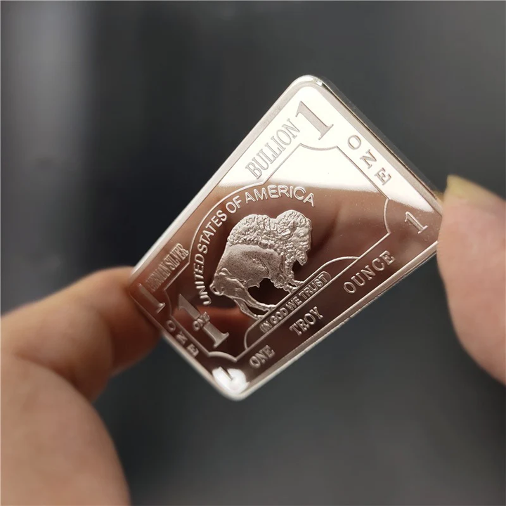 Buffalo Commemorative Silver Bar - 1 oz One Troy Ounce .999 Fine German Silver Bar
