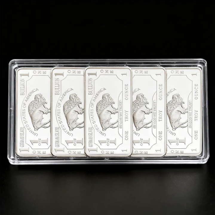 Buffalo Commemorative Silver Bar - 1 oz One Troy Ounce .999 Fine German Silver Bar