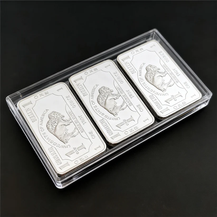 Buffalo Commemorative Silver Bar - 1 oz One Troy Ounce .999 Fine German Silver Bar