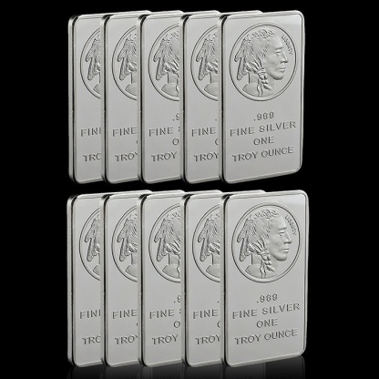 🔥Last Day Promotion 70% OFF🔥Buffalo Silver Bar | Silvertowne Mint 999 Silver Bar