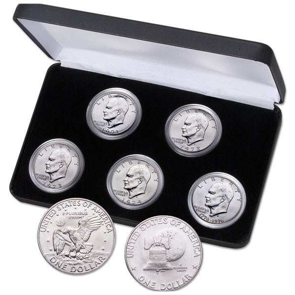 1971-1976 40% Silver Clad Eisenhower Dollar Set
