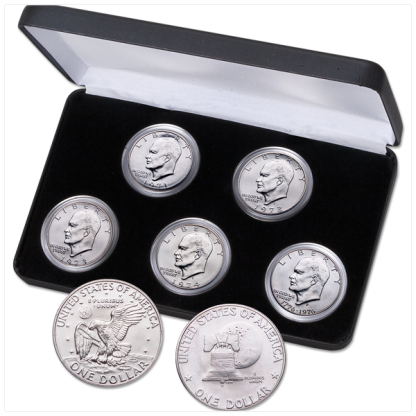 1971-1976 40% Silver Clad Eisenhower Dollar Set