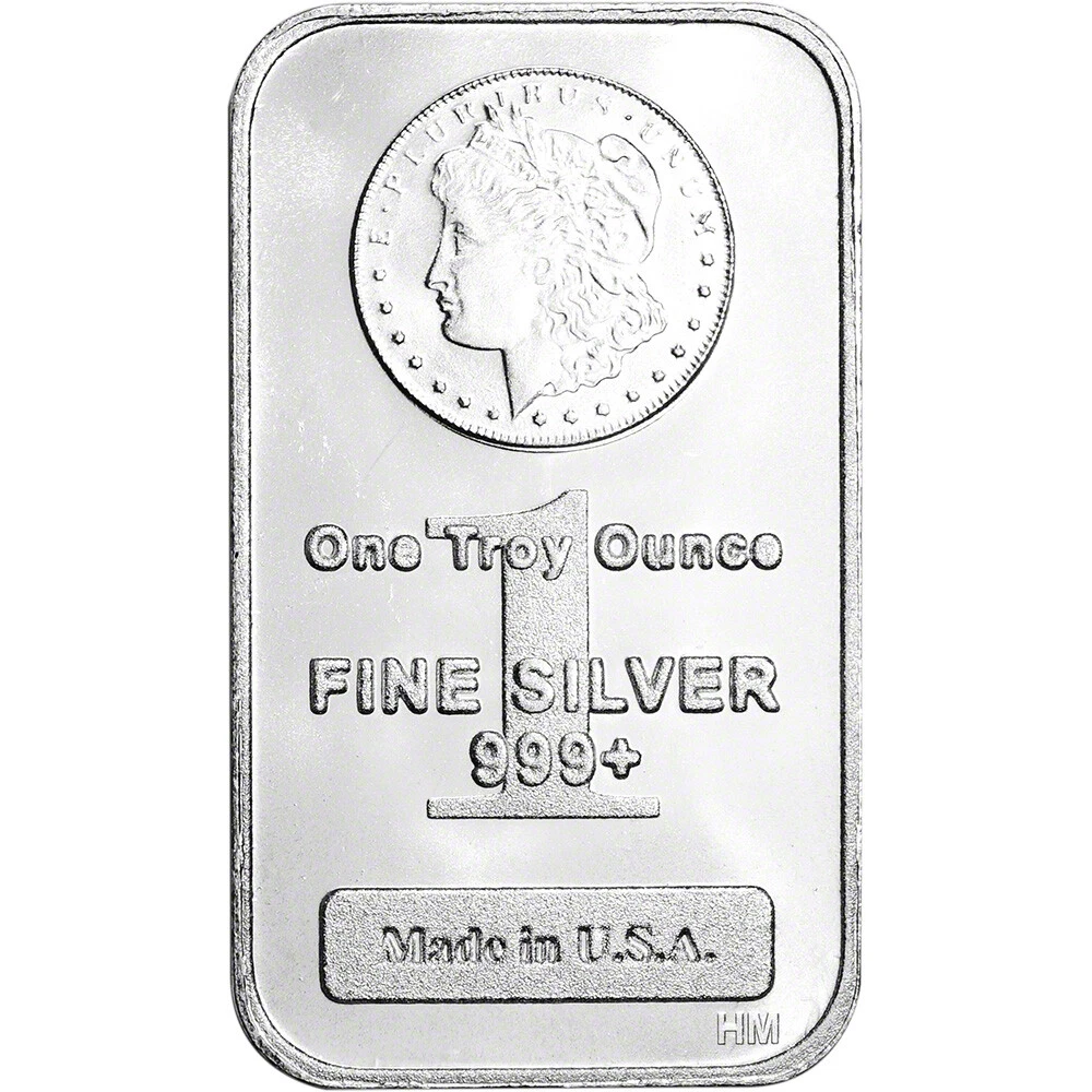 Highland Mint 1 oz Morgan Head .999+ Fine Silver Bar