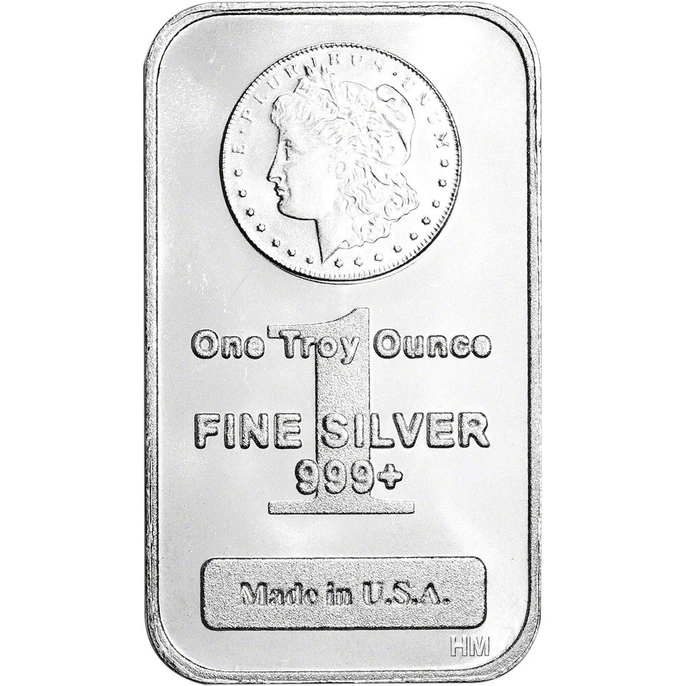 Highland Mint 1 oz Morgan Head .999+ Fine Silver Bar