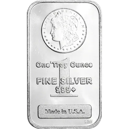 Highland Mint 1 oz Morgan Head .999+ Fine Silver Bar