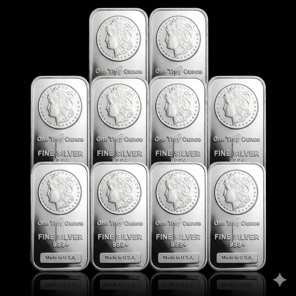 Highland Mint 1 oz Morgan Head .999+ Fine Silver Bar