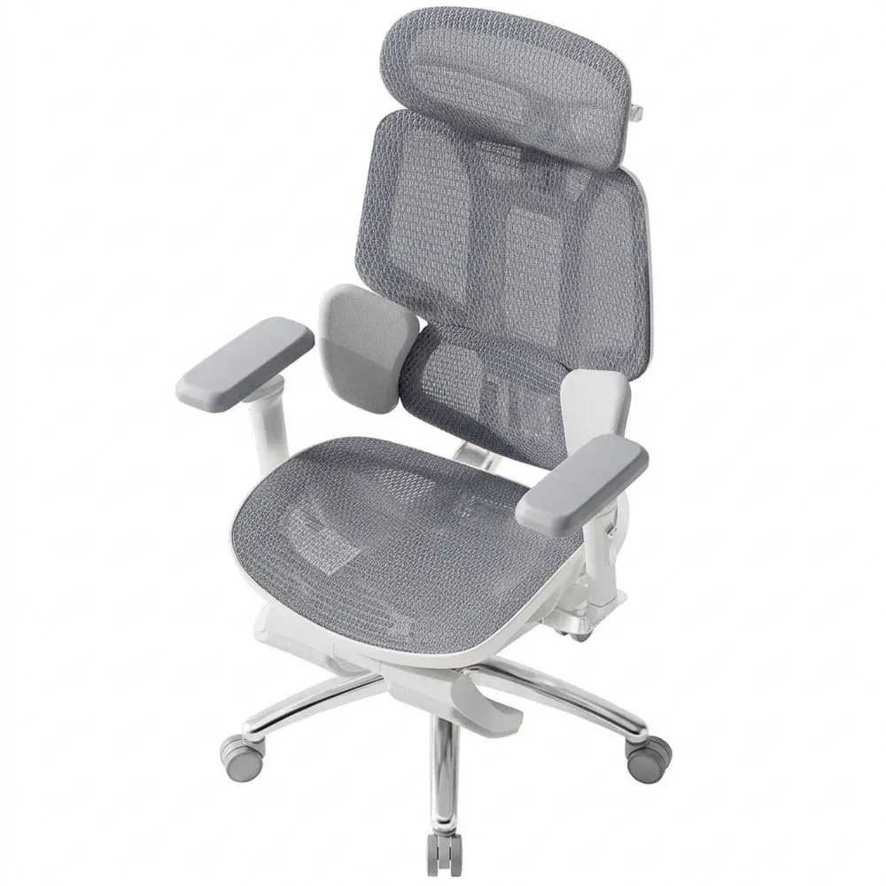 Silla ergonómica de oficina con soporte lumbar y reposabrazos ajustables